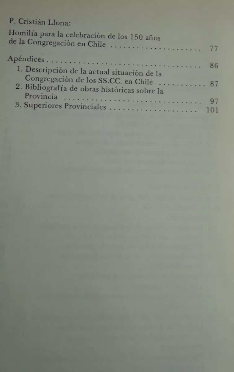 Congregación de los Sagrados Corazones. Provincia Chilena. 150 años de presencia en Chile 