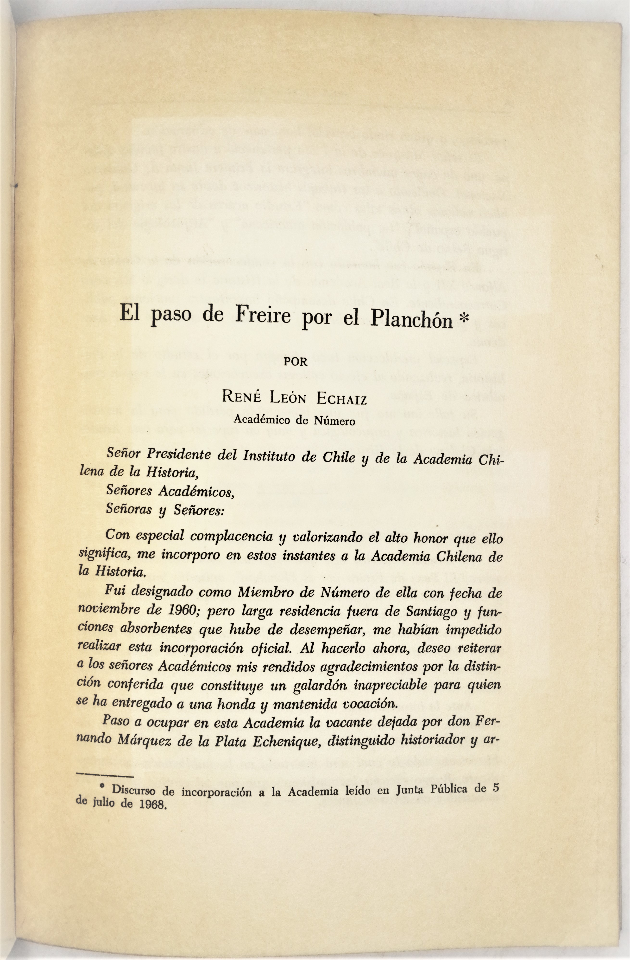 Rene León Echaiz - El paso de Freire por el Planchon