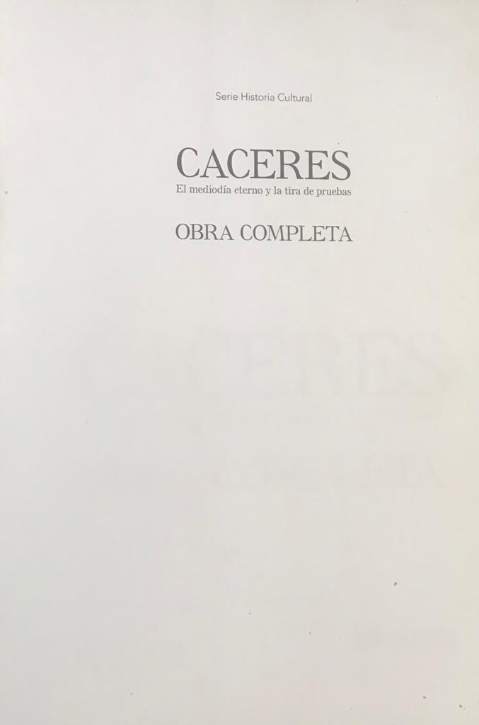 Luis G. De Mussy R. 	Cáceres. El mediodía eterno y la tira de pruebas. 