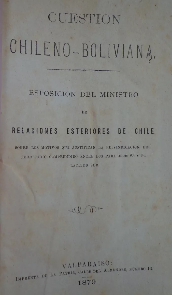 Alejandro Fierro Cuestión chileno-boliviana