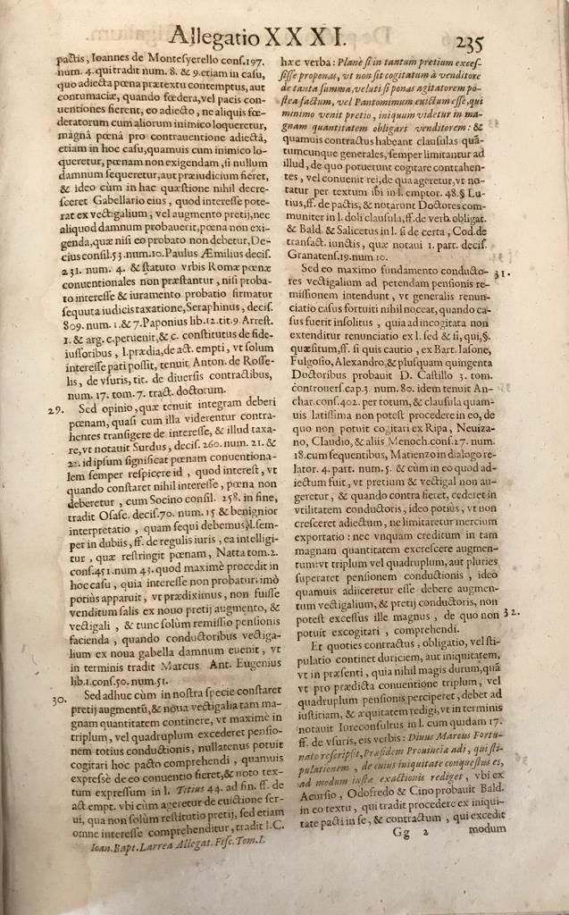 LARREA, Ioanne Baptista. ALLEGATIONUM FISCALIVM. PARS PRIMA Y PARS SECVNDA. Cvm Indice Jurivm qvae explicantur & Allegationum Quaeftionumque locupletifsimo