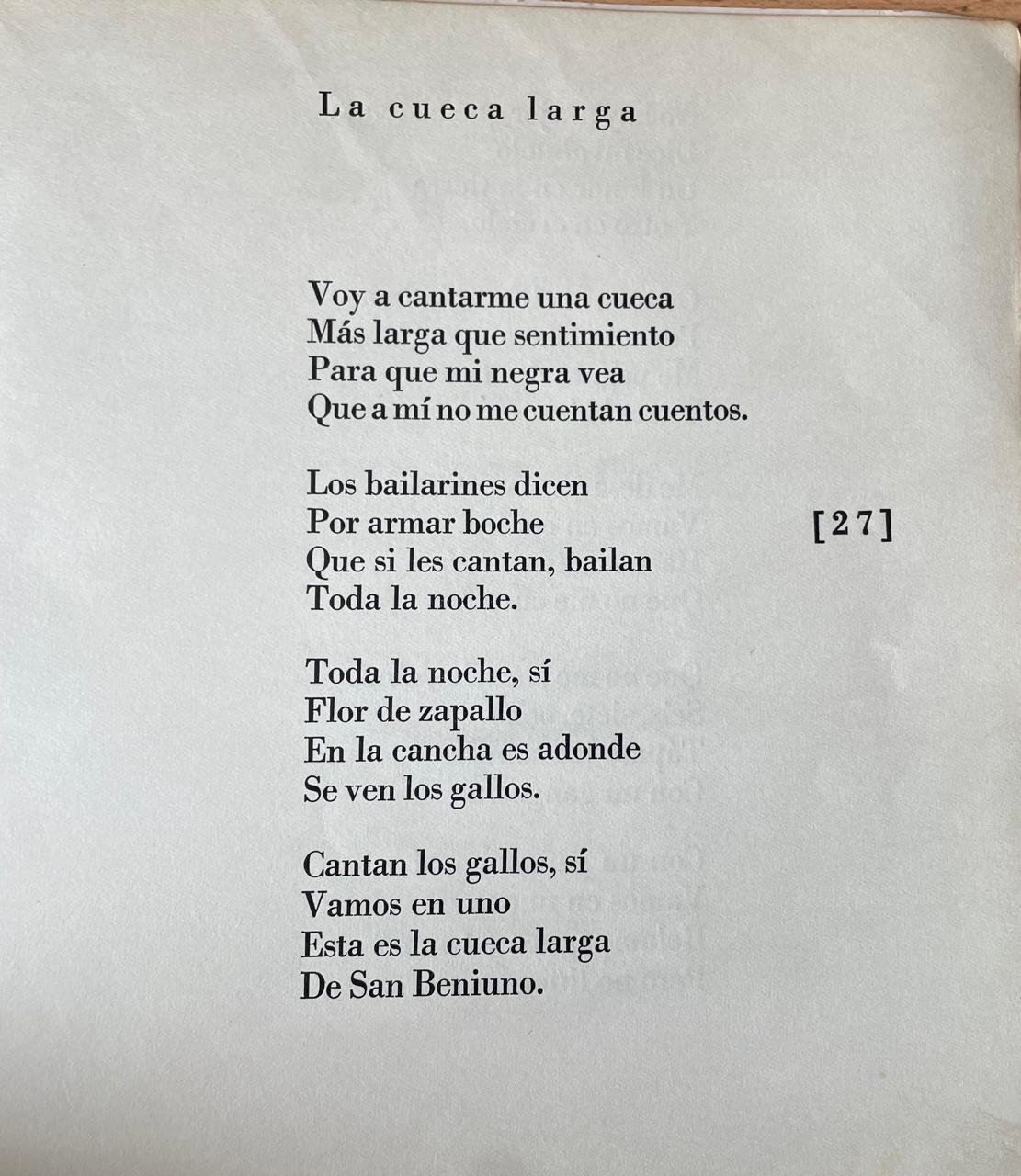 Nicanor Parra 	La cueca larga 