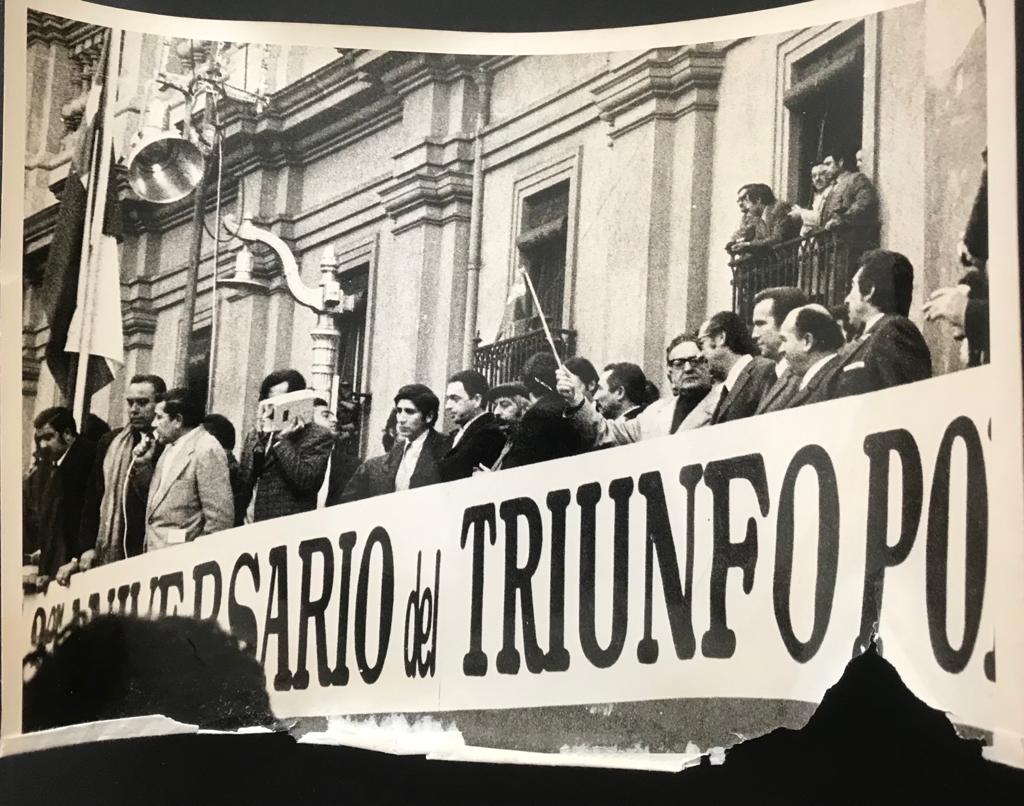 10 Fotografias de protestas en Santiago en 1973. 