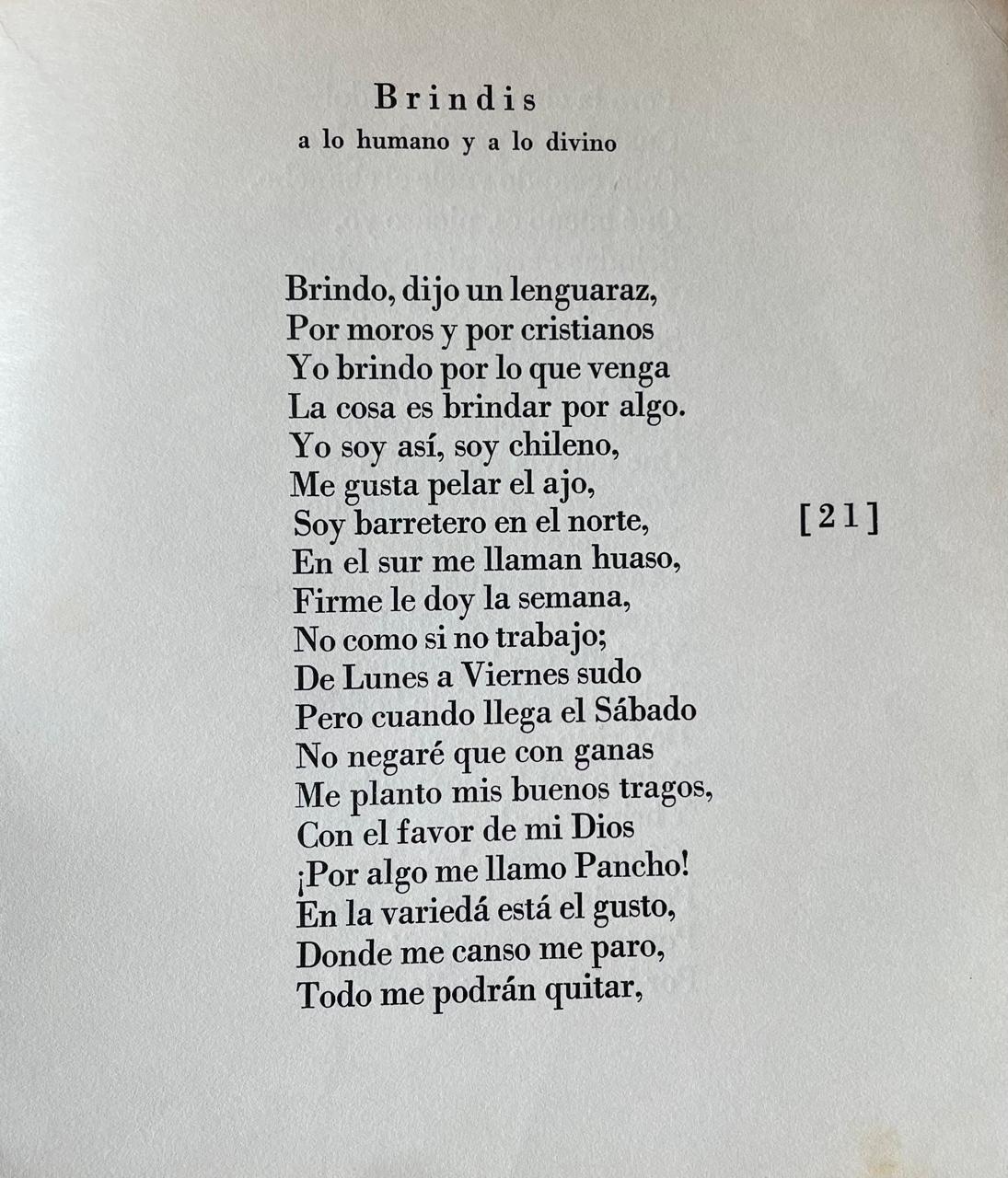 Nicanor Parra 	La cueca larga 
