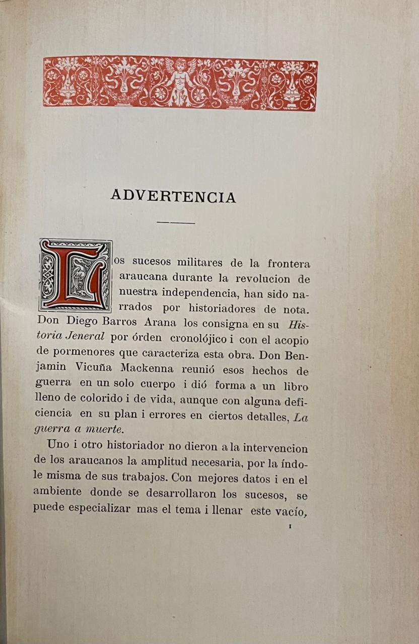 Tomas Guevara	Los araucanos en la Revolución de la Independencia 