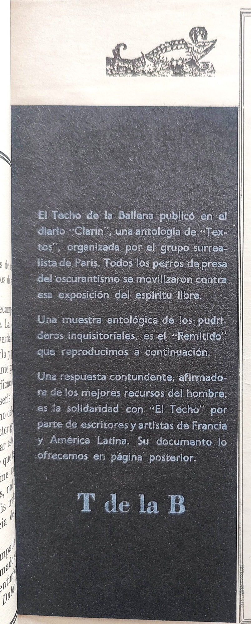 El Techo de la Ballena. Rayado sobre el techo 3.