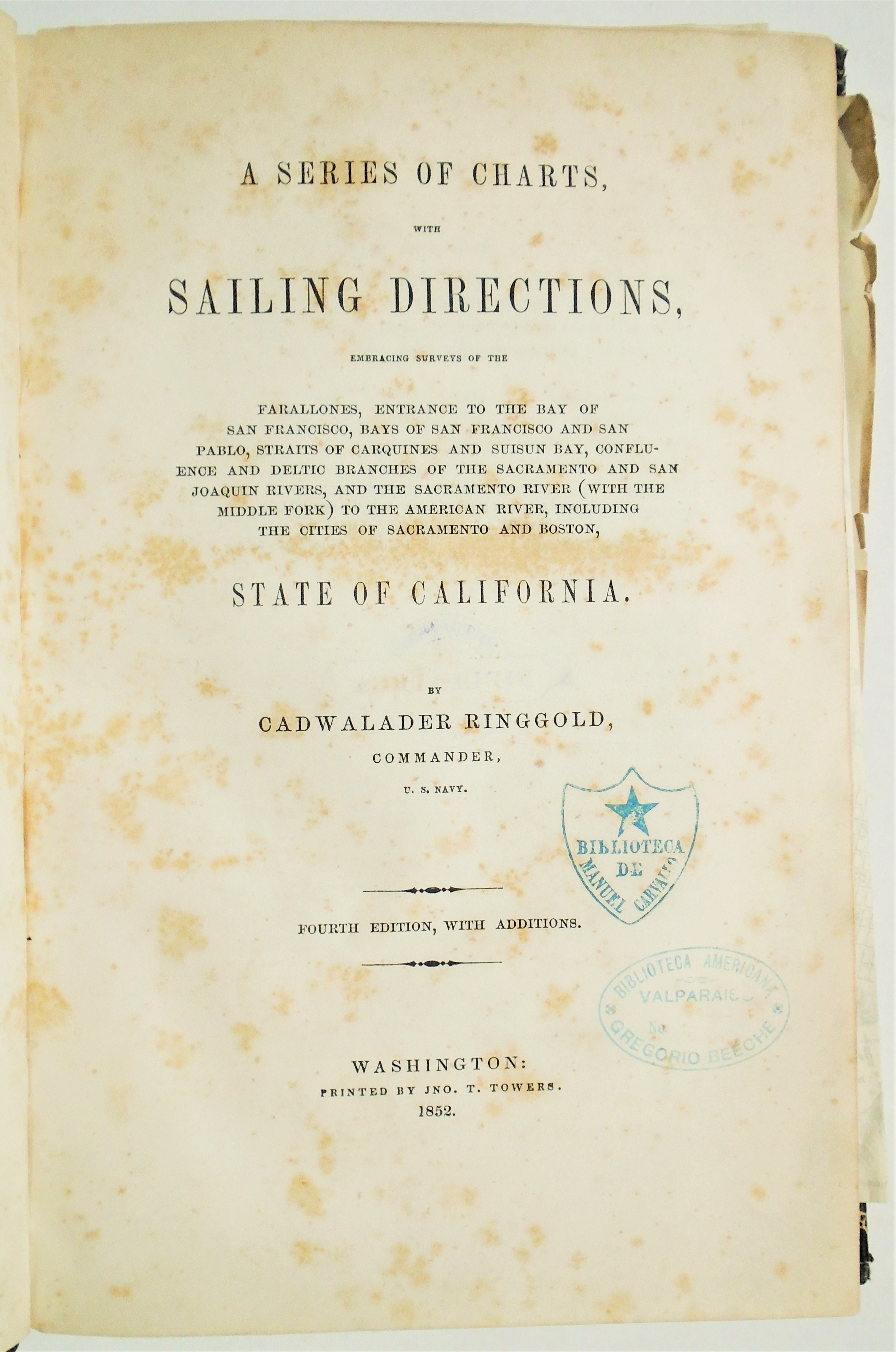 Cadwalder Ringgold - A series of Charts, with sailing directions