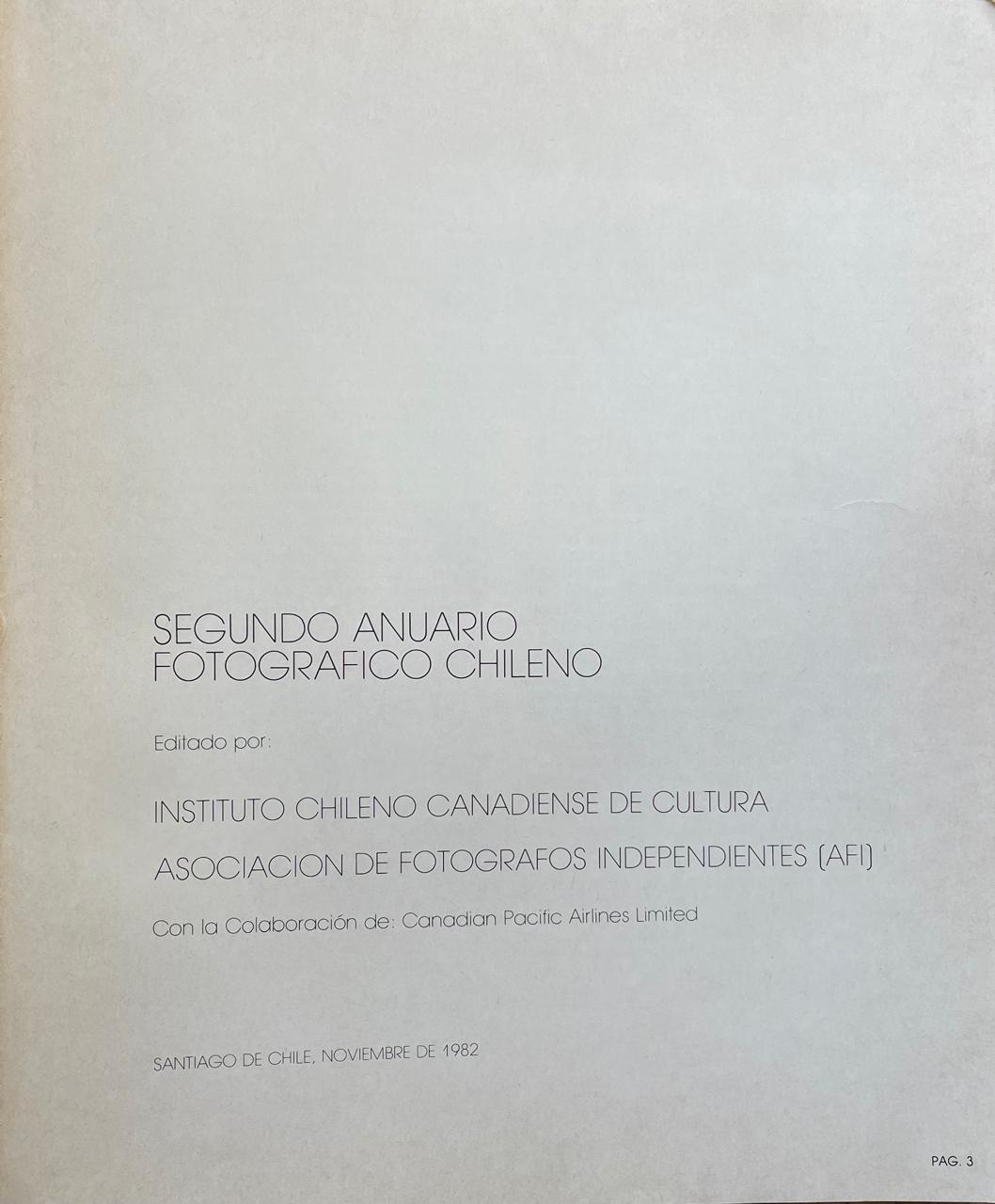 Ricardo Astorga y Juan Marinello. (editores)	Segundo anuario Fotográfico chileno 