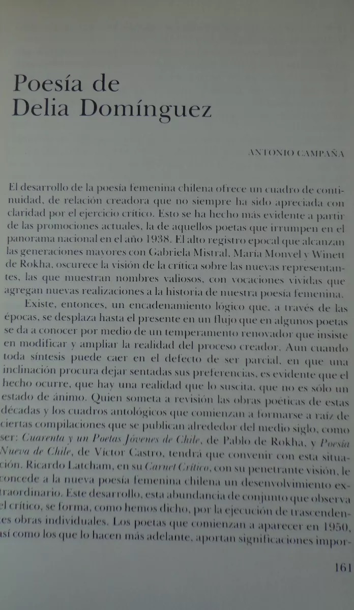 Antonio Campaña. Poesia de Delia Dominguez