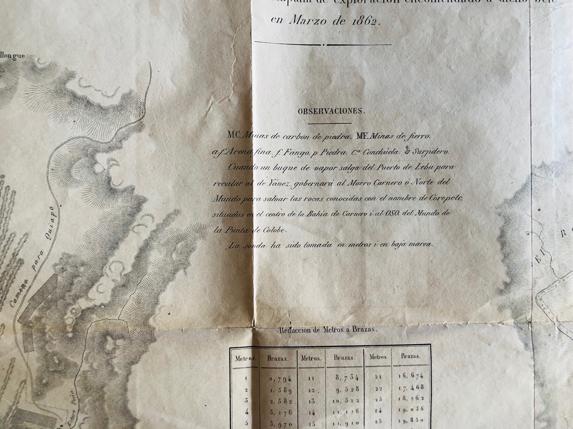 Plano del Río Lebu levantado de orden del Comandante del Vapor de Guerra Maule Capitán de navío graduado Leoncio Señoret. Por el teniente 2do de marina don Francisco Vidal Gormaz y el guardia marina sin examen don Guillermo Peña durante la campaña de expl