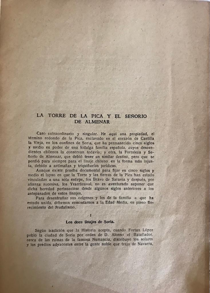 Carlos J. Larraín 	La Torre de la Pica y el señorio de Almenar