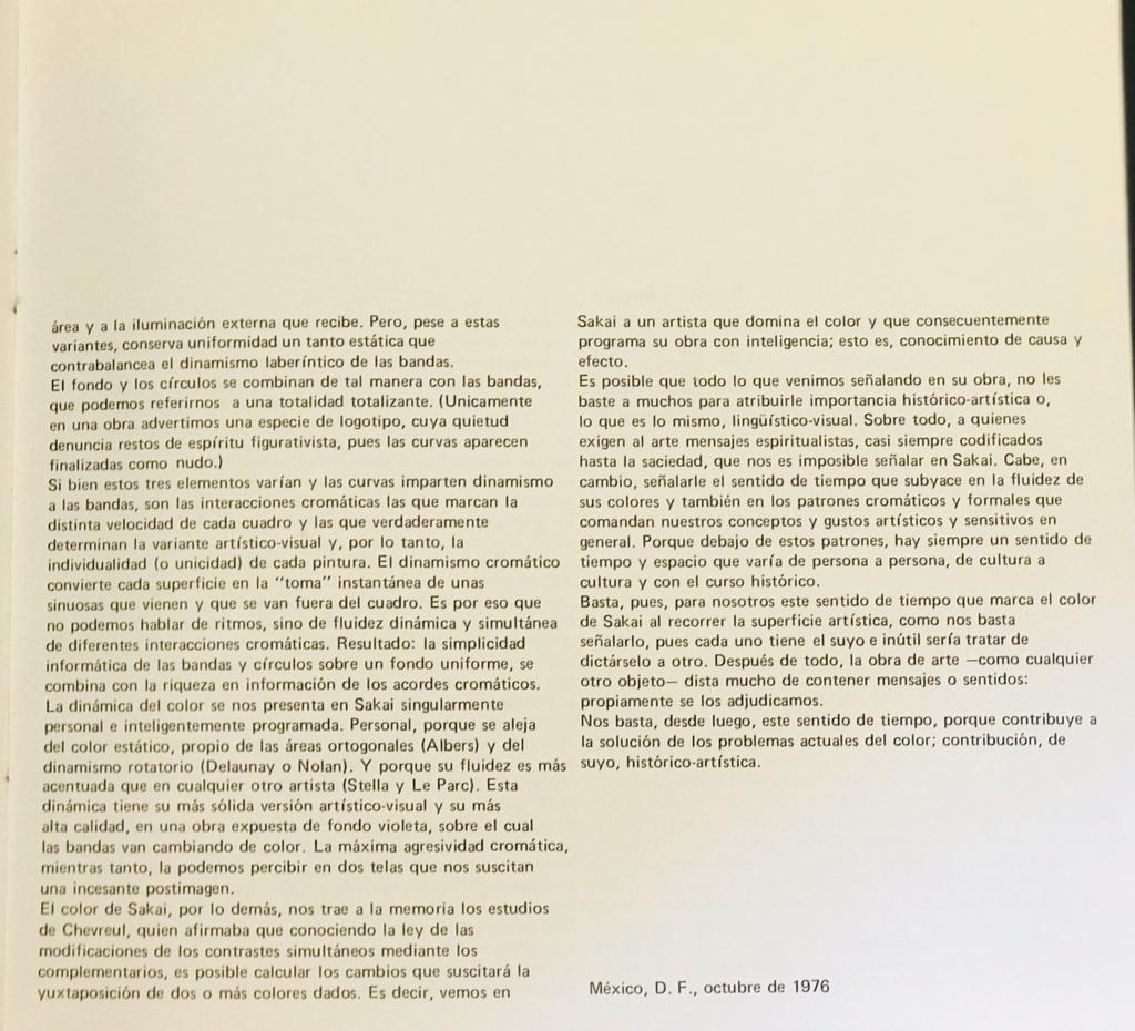 Kazuya Sakai 	Pinturas ondulaciones cromáticas y simultaneas