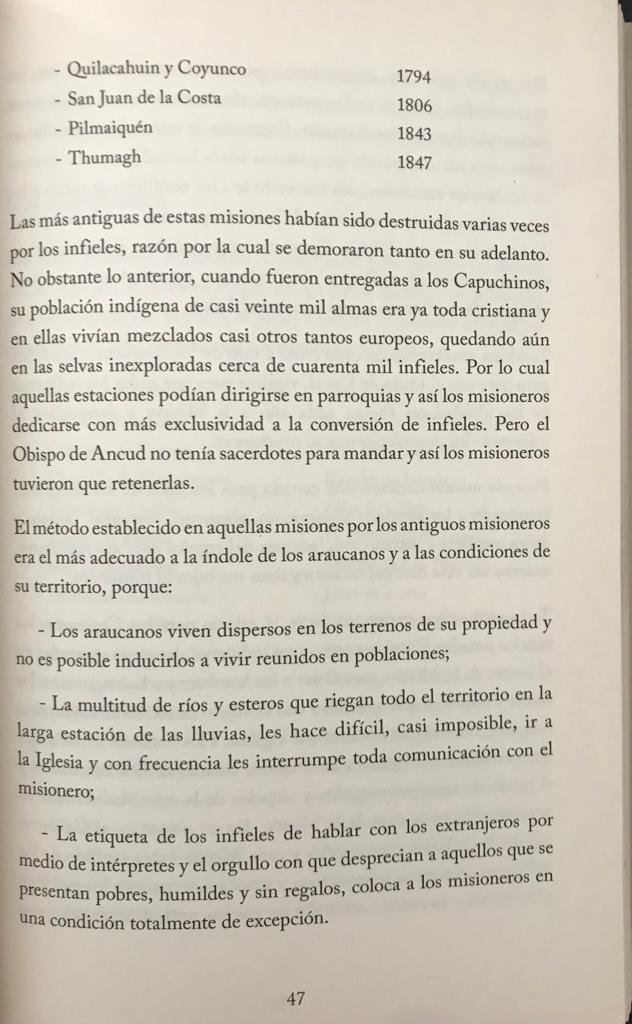 P. Antonio de Reschio	La Araucanía: memorias inéditas de la Misión capuchina en Chile (1848-1890)