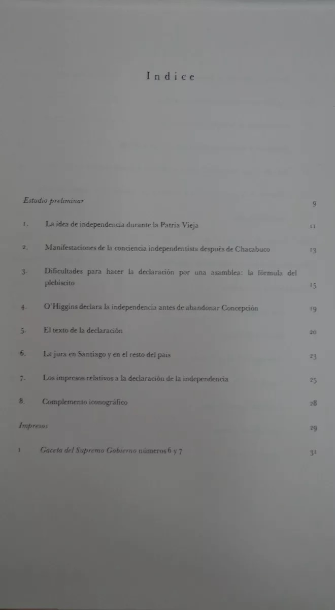 alamiro de avila martel. impresos relativos a la declaración de la independencia de Chile 