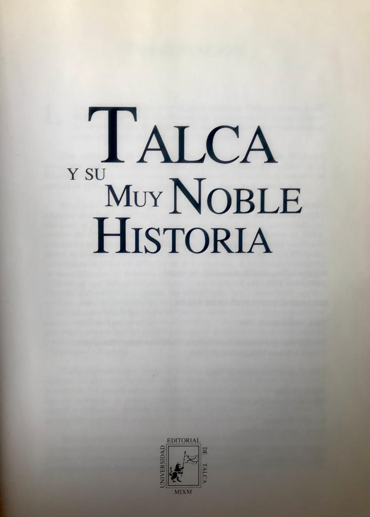 Talca y su muy noble historia 