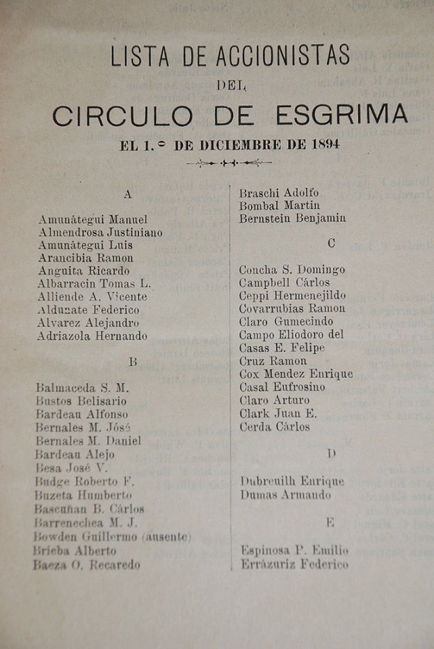 Memoria del circulo de esgrima correspondiente al año 1893 - 1894