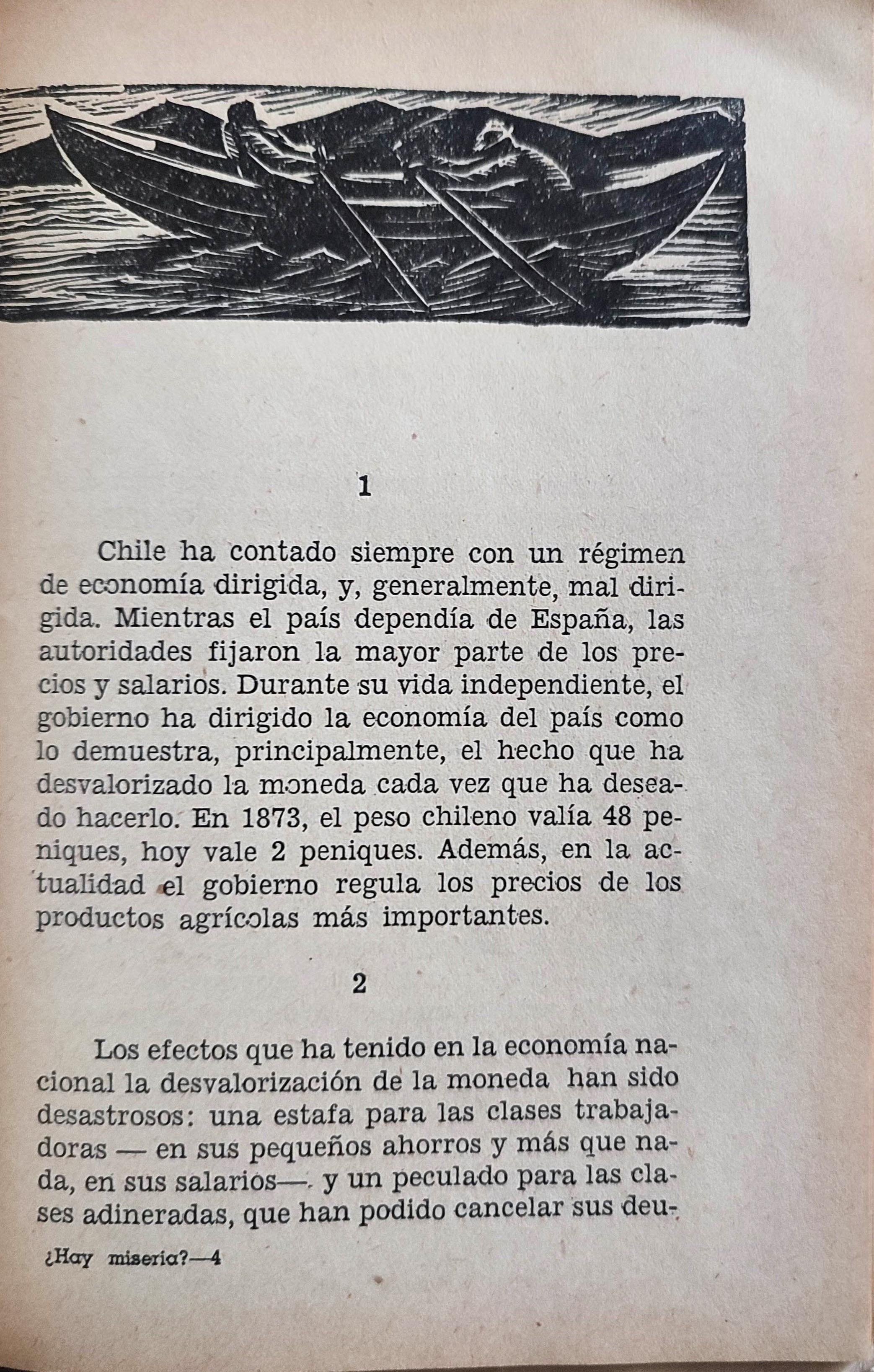 Horacio Serrano. 	¿Hay miseria en Chile? Una respuesta. 