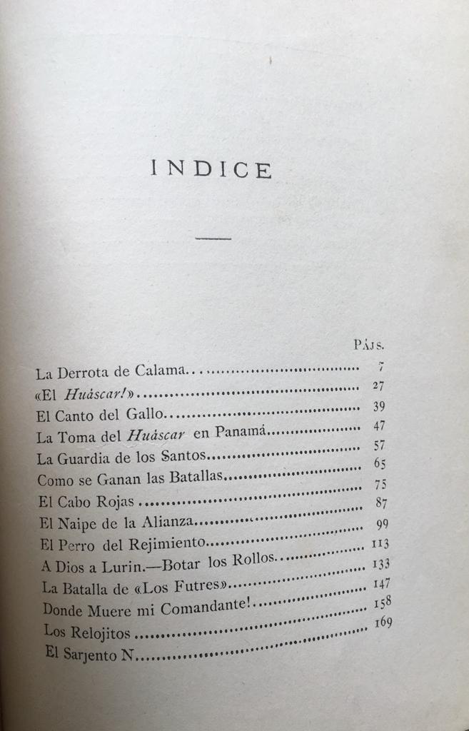 D. Riquelme. Bajo la tienda. Recuerdos de la campaña al Perú y Bolivia. 1879-1884. 