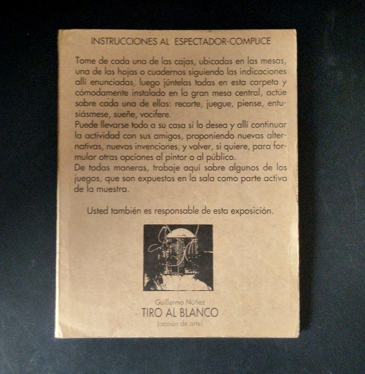 Catálogo Tiro al Blanco (Acción de Arte)