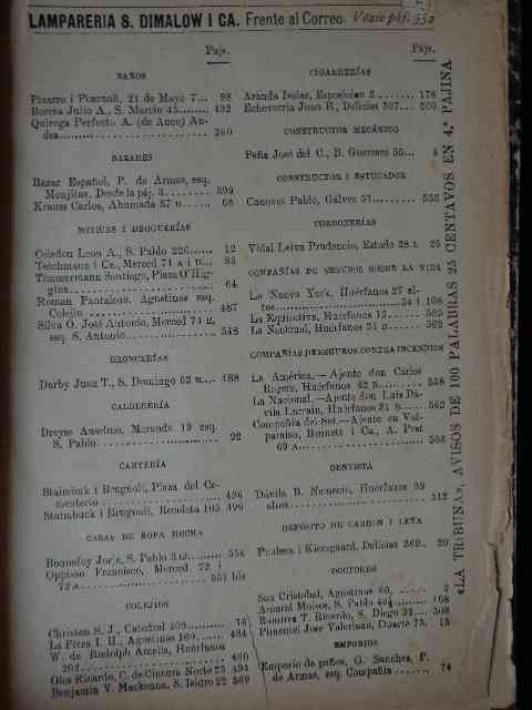 Pedro Regalado Rojas - Guia Jeneral de Santiago para 1889