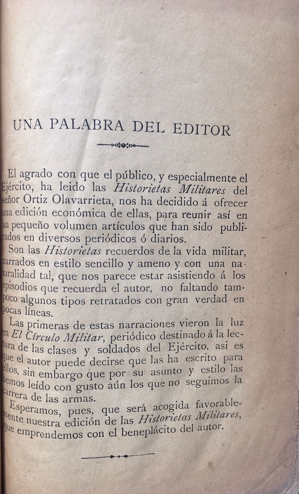 Luis Ortiz Olavarrieta. Historietas  Militares 