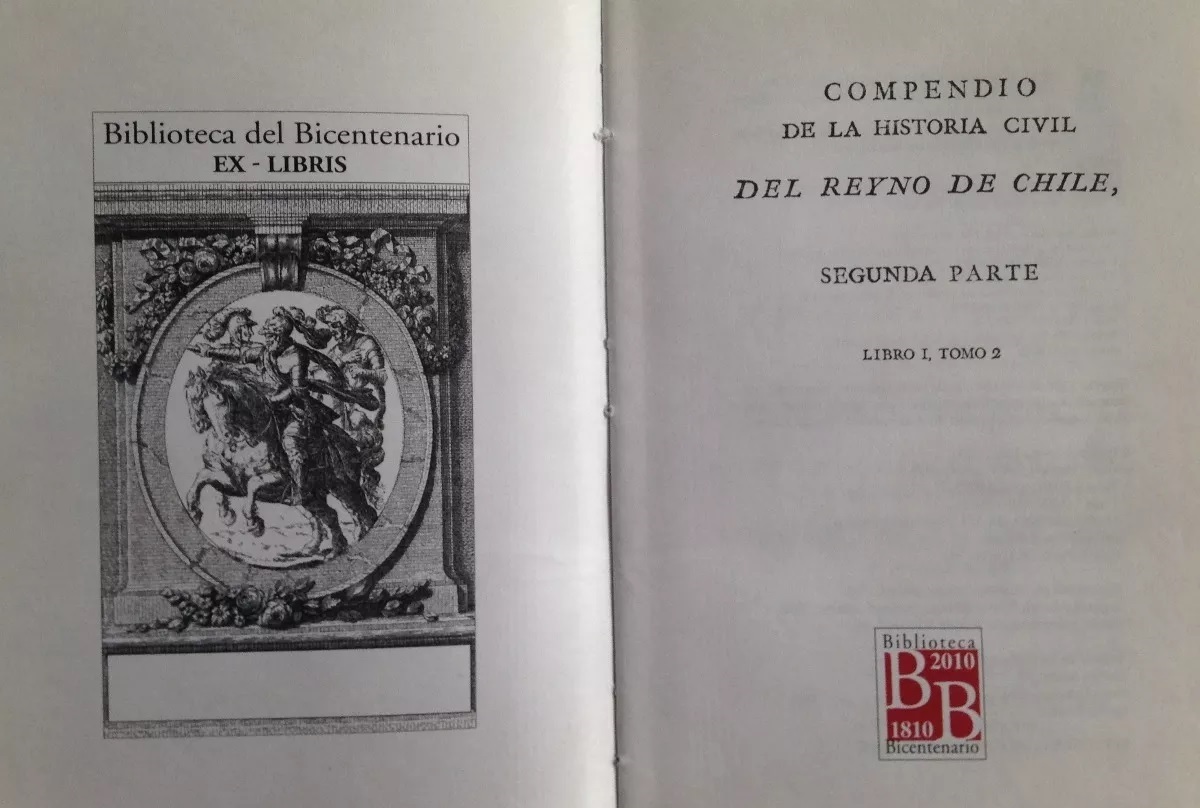  Juan Ignacio Molina. Compendio de la historia geográfica, natural y civil del reino de Chile