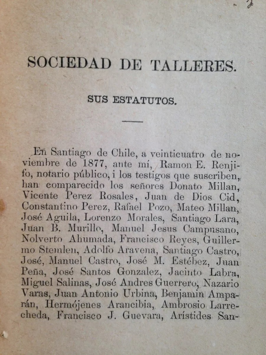 Estatutos de la sociedad de talleres