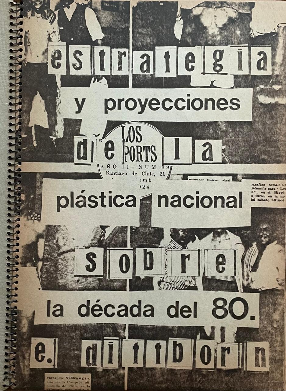 Eugenio Dittborn oestrategias y proyecciones de las plastica nacional sobre la década del ochenta