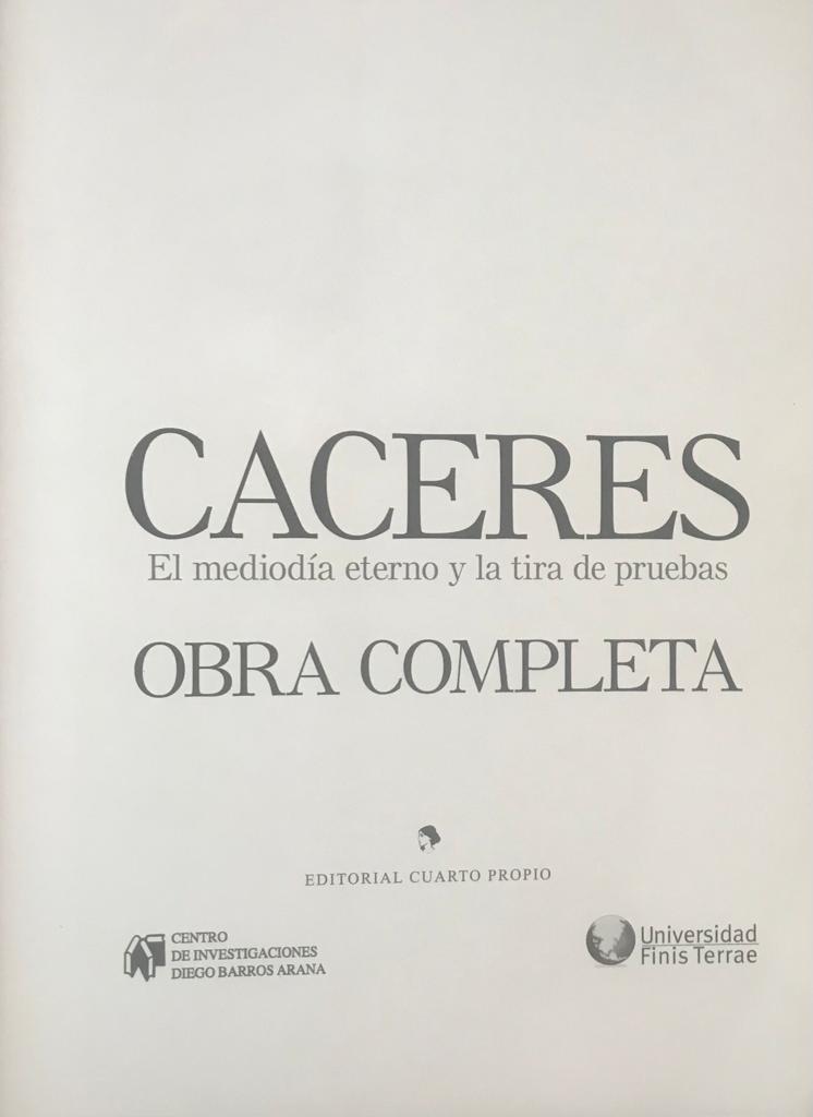 Luis G. De Mussy R. 	Cáceres. El mediodía eterno y la tira de pruebas. 