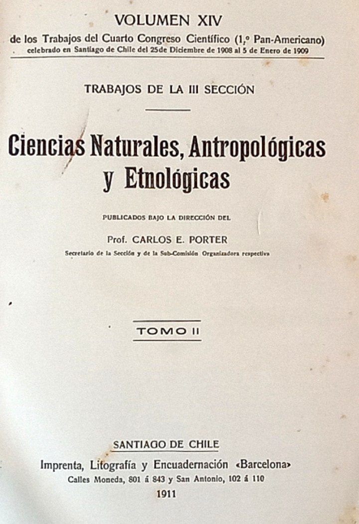 Ciencias Naturales, Antropológicas y Etnológicas. 