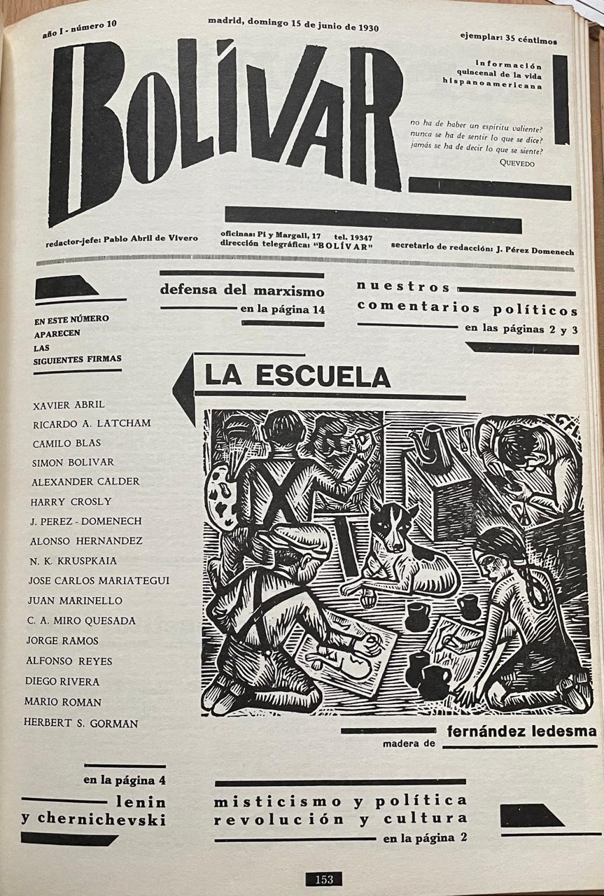 Pablo Abril de Vivero 	Bolivar  (Revista)
