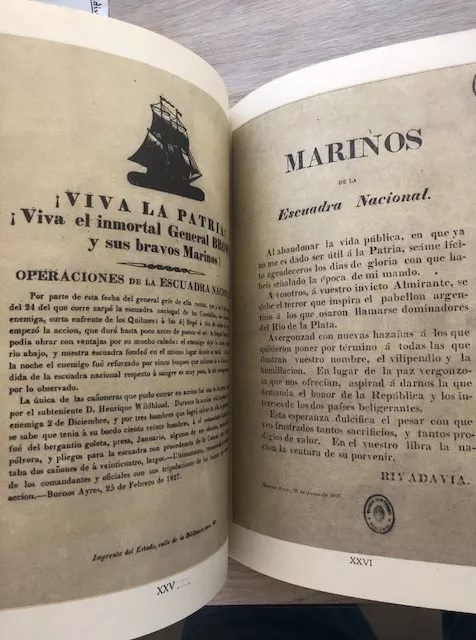 Comisión Nacional de homenaje al almirante Guillermo Brown. Impresos Navales 1814-1829