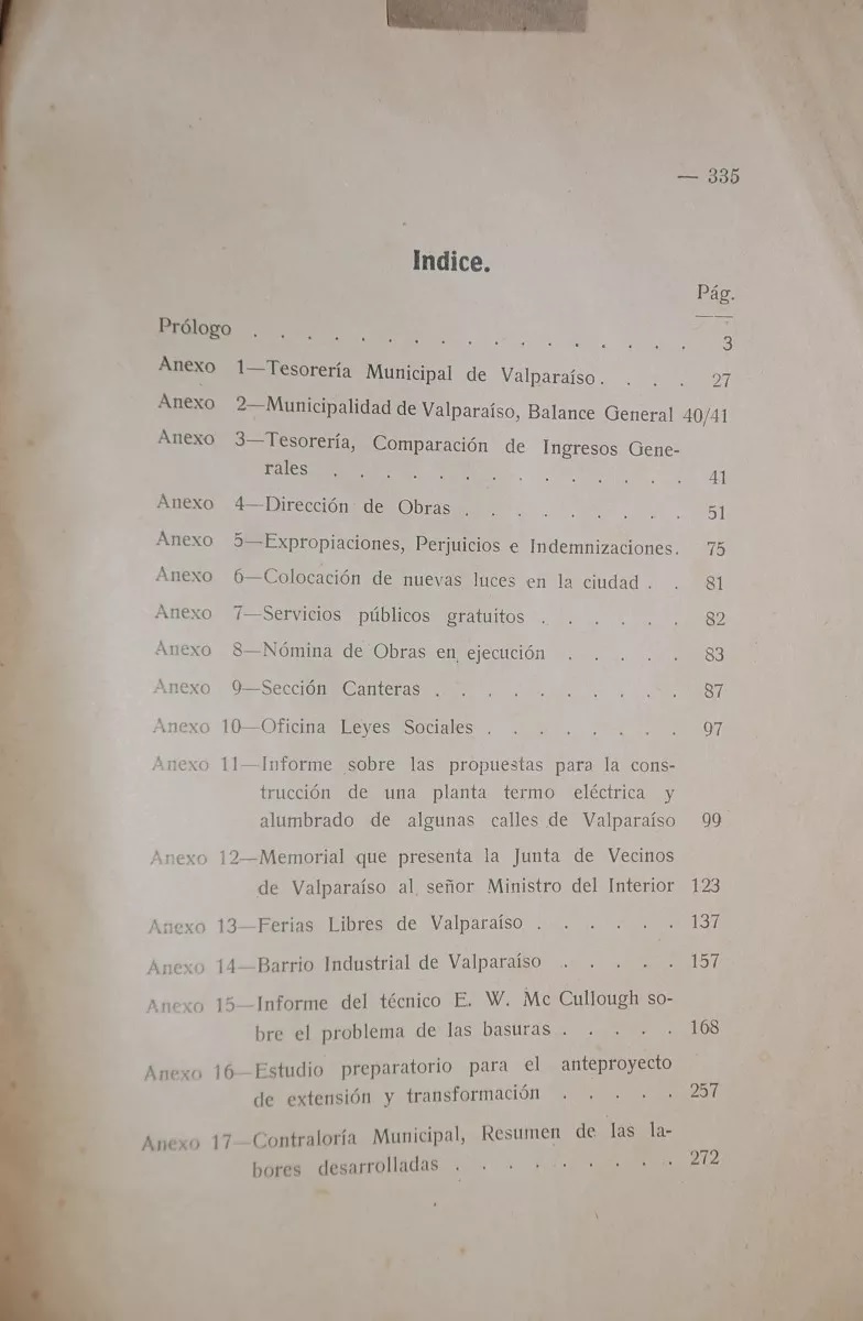 Ilustre Municipalidad de Valparaíso. Memoria que presenta el Alcalde de Valparaíso: segundo año 