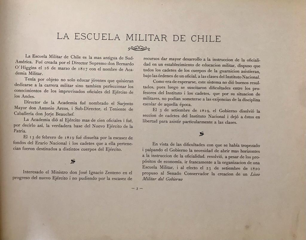 Escuela Militar	Escuela Militar de Chile 1903