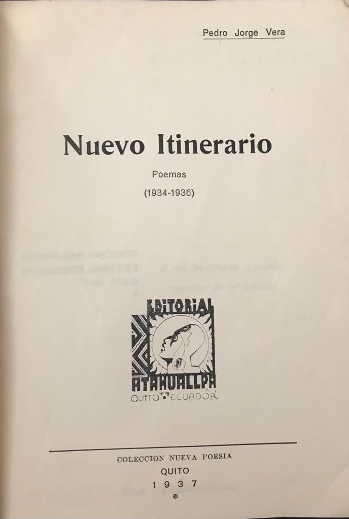 Pedro Jorge Vera	Nuevo itinerario. Poemas (1934 - 1936)