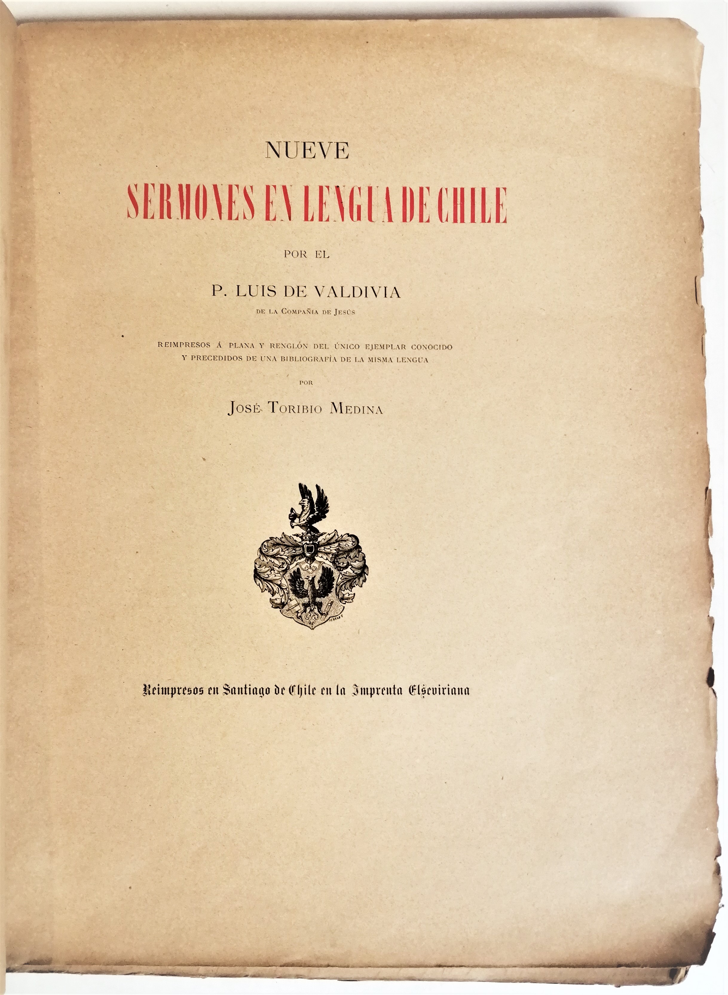 Padre Luis de Valdivia - Nueve Sermones en lengua de Chile