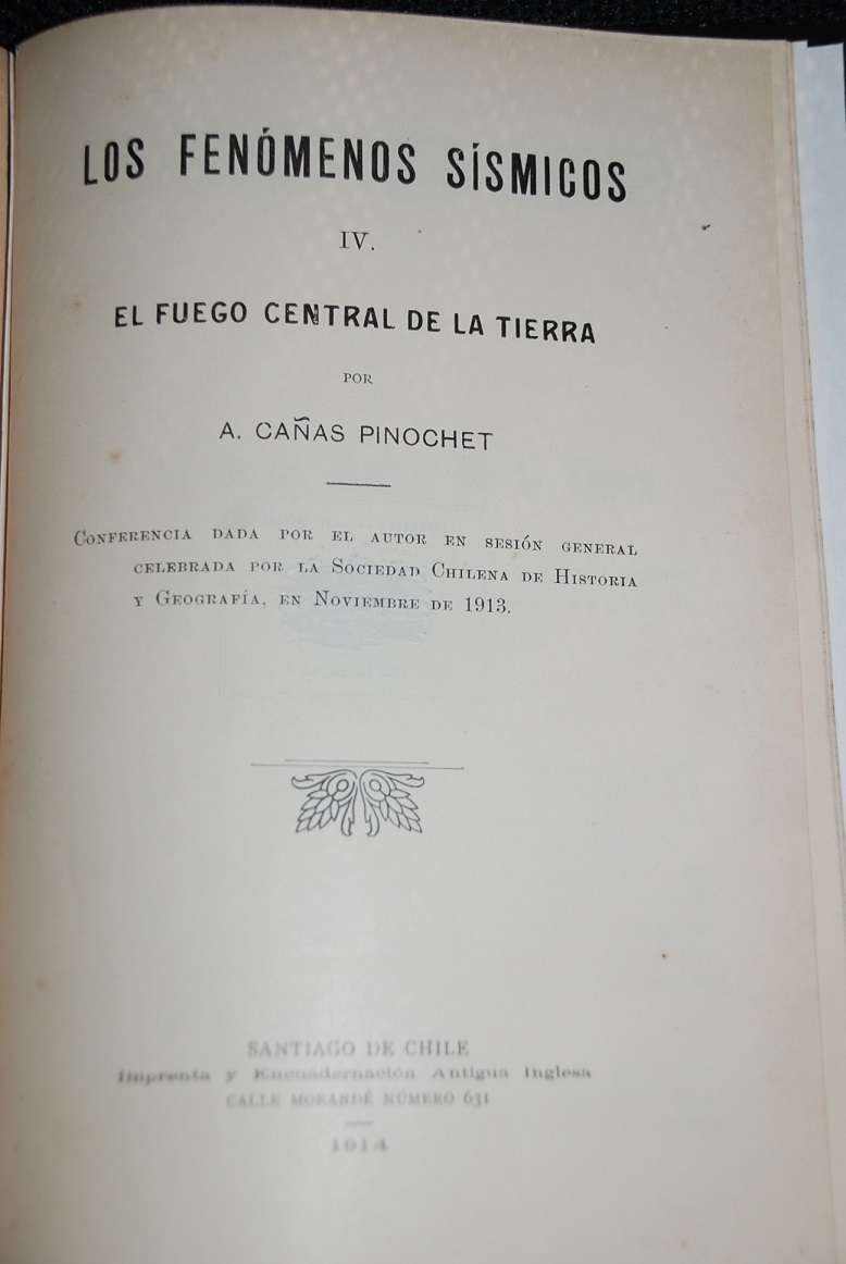 Alejandro Cañas Pinochet. - Los fenómenos sísmicos 