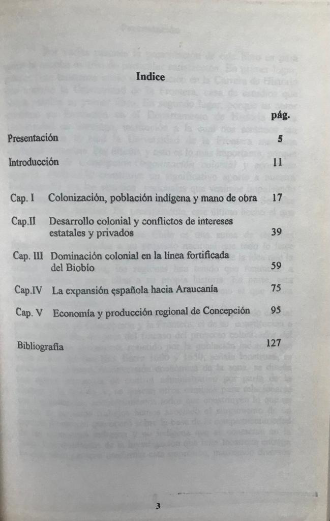 Iván Inostroza Córdova	Historia de Concepción. Organización colonial y economía agraria 1600-1650.