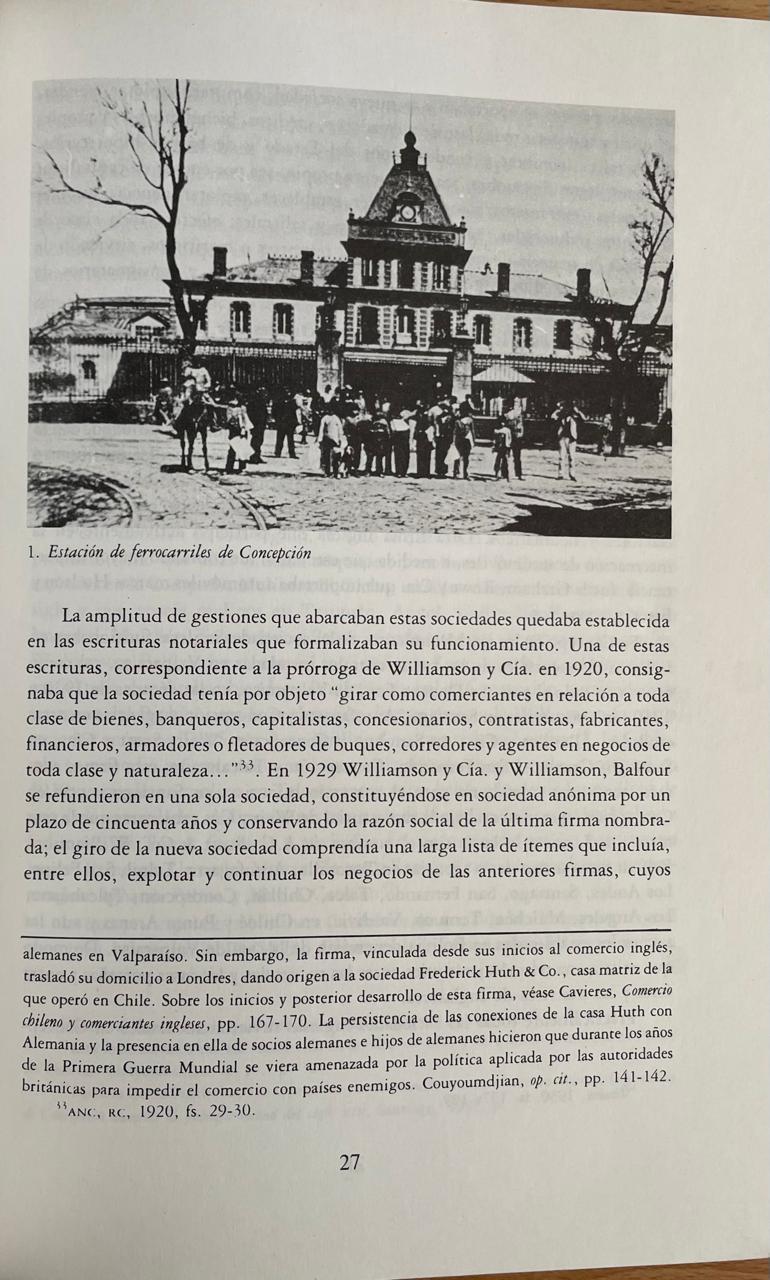 Leonardo Mazzei de Grazia	Sociedades Comerciales e Industriales y economía de Concepción 