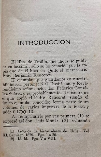 Santiago de Tesillo. Restauración del Estado de Arauco.