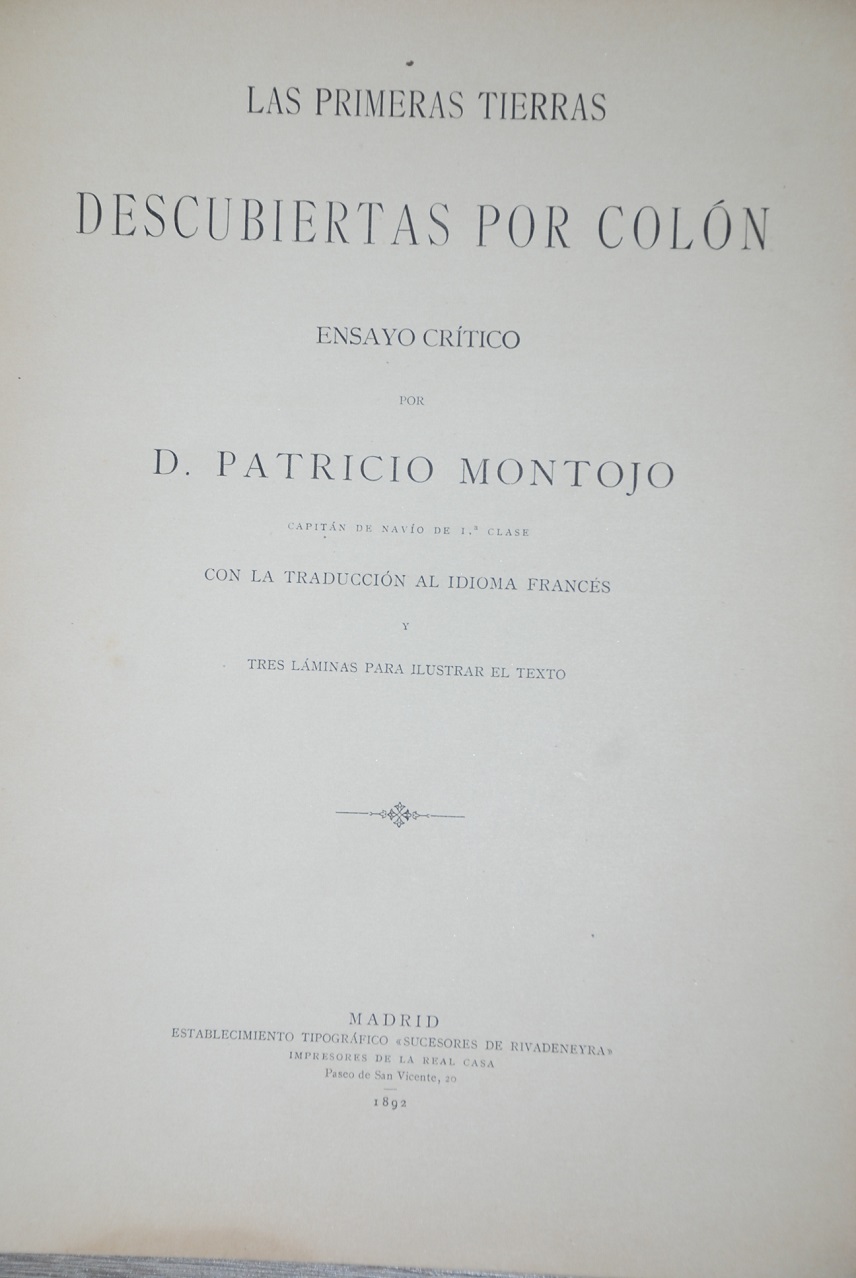  Patricio Montojo - Las primeras tierras descubiertas por colon