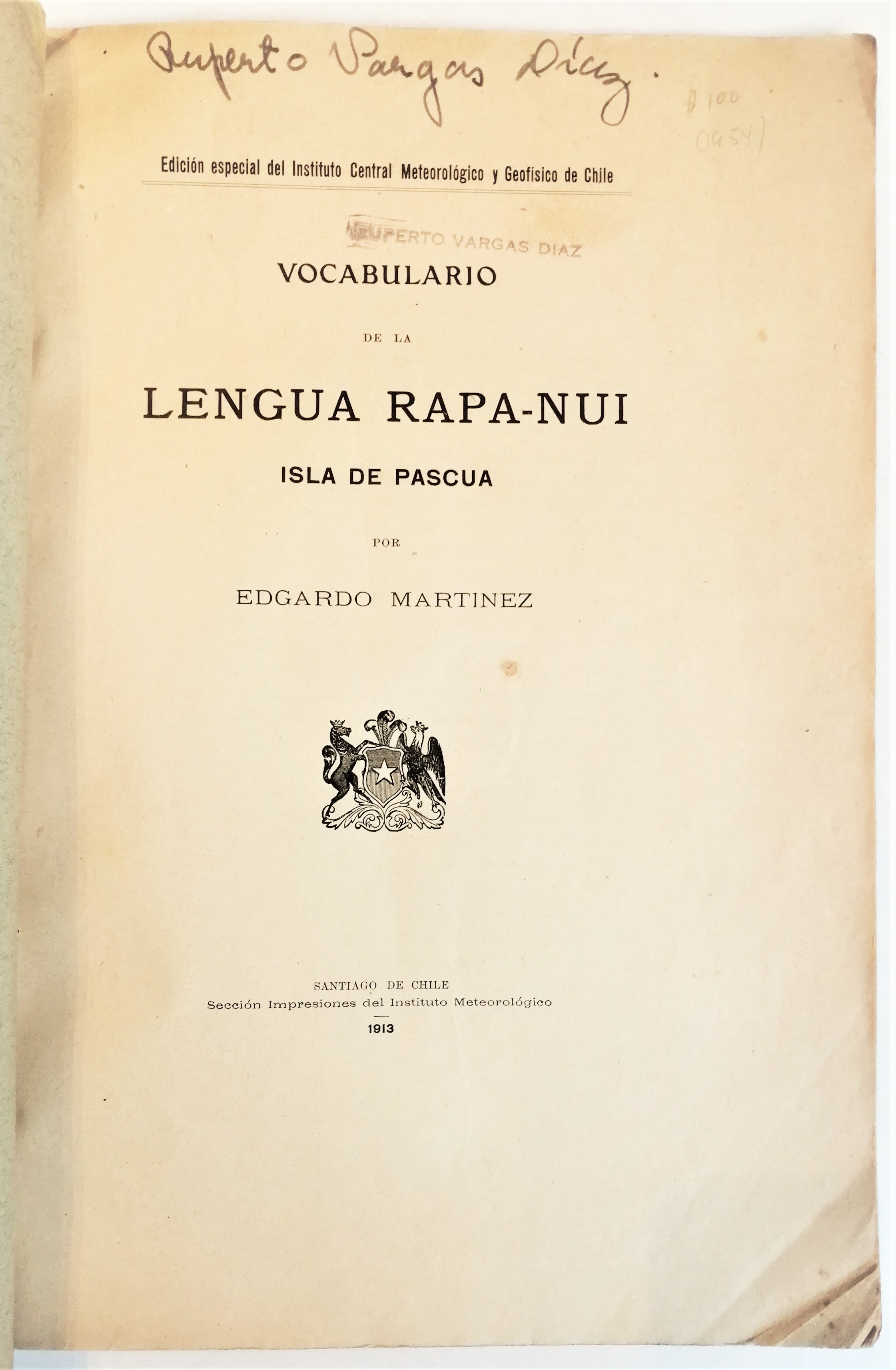 Edgardo Martínez - Vocabulario de la Lengua Rapa-Nui