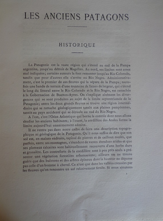 R. Verneau. Les anciens patagons : contribution a l’étude des races précolombiennes de l’Amérique du Sud. 