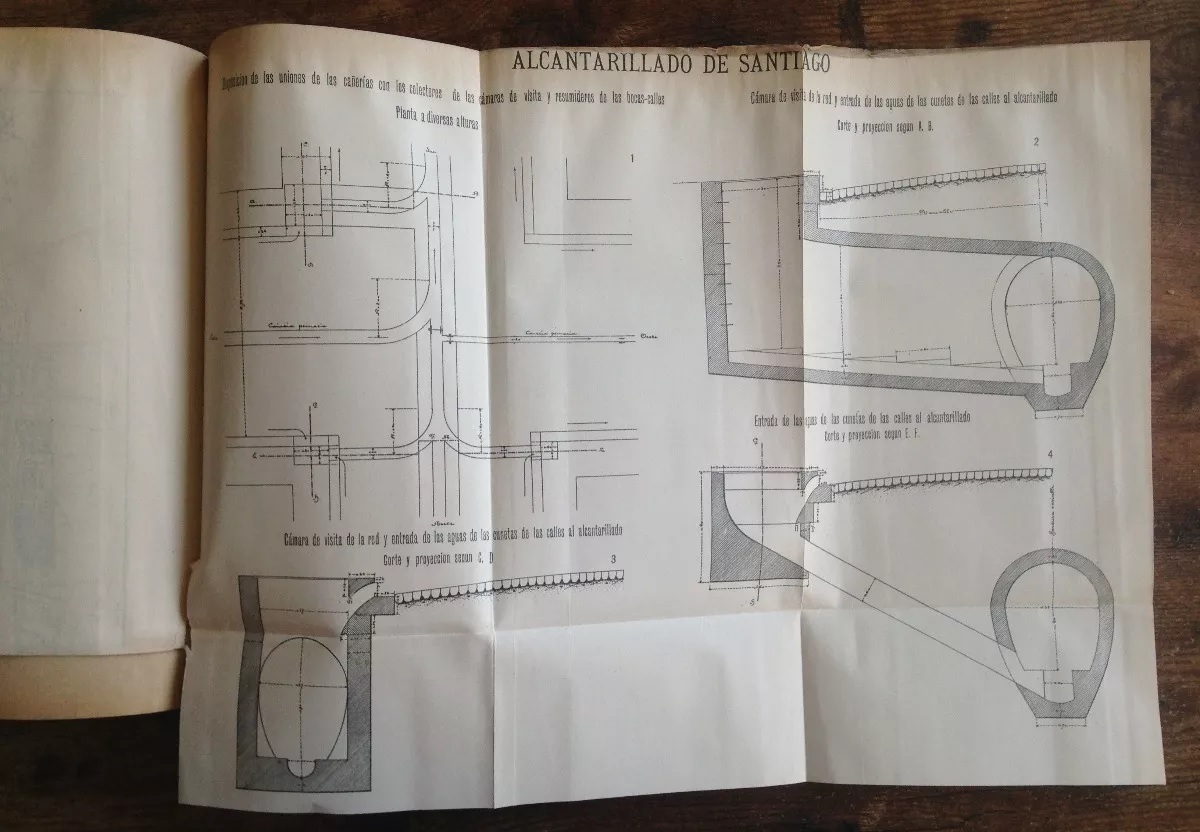 Proyecto definitivo del alcantarillado de Santiago y de red de agua de lavado y de incendios